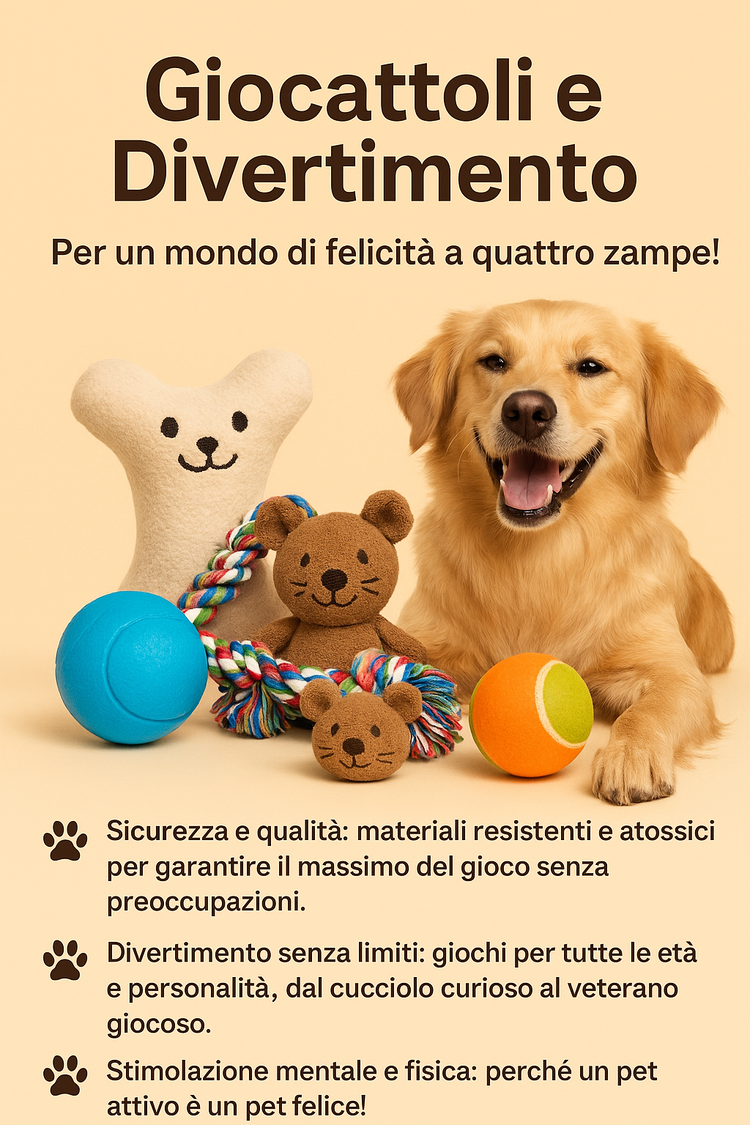 Giocattoli e Divertimento – Per un mondo di felicità a quattro zampe!