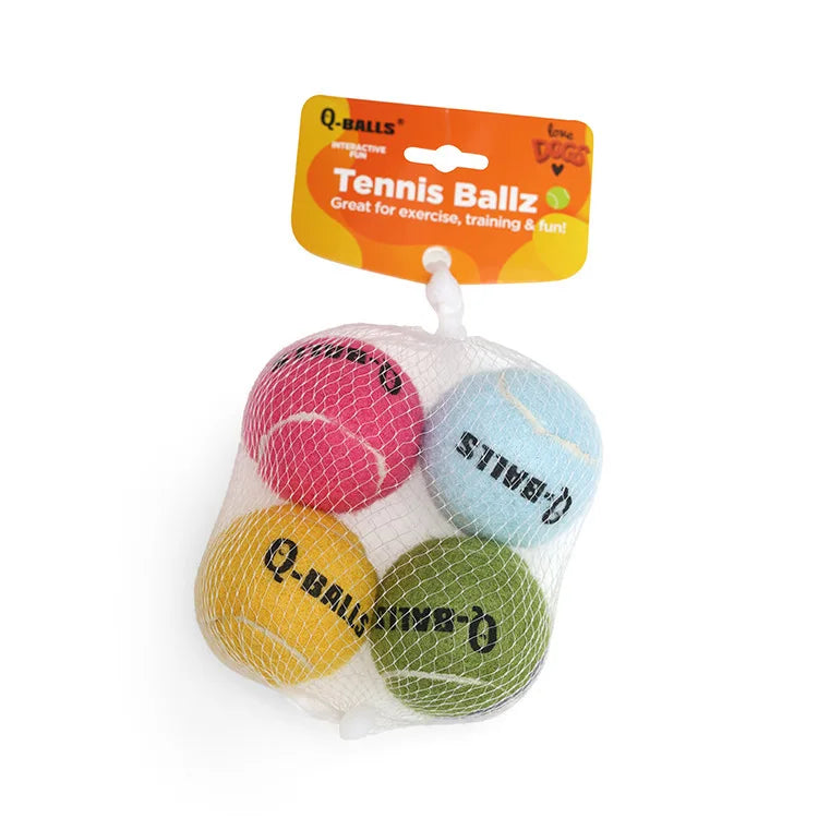 Palline da Gioco per Cani con squezze in Gomma Naturale 4 unità