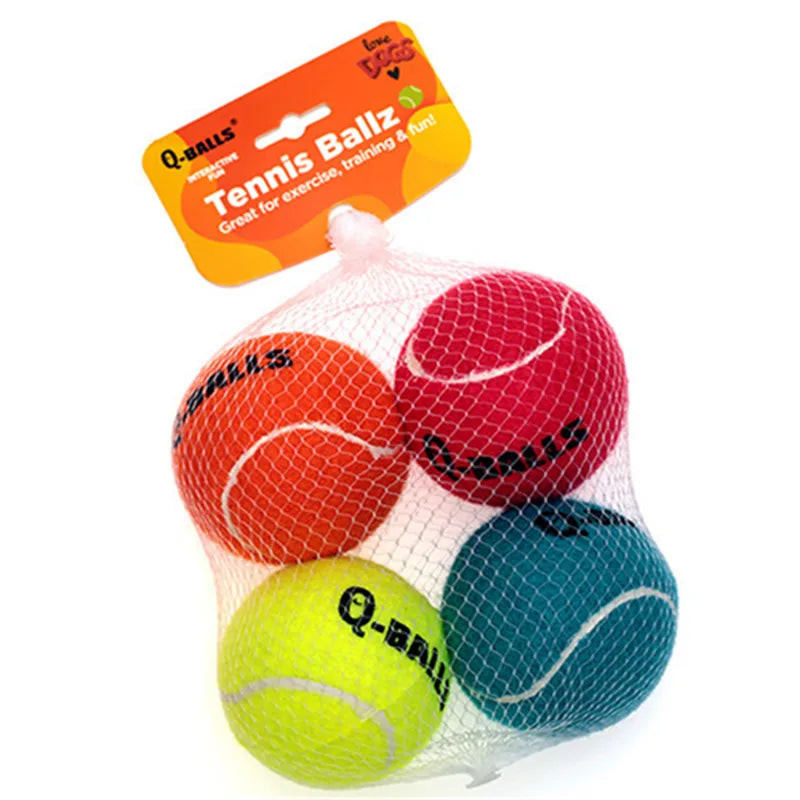 Palline da Gioco per Cani con squezze in Gomma Naturale 4 unità