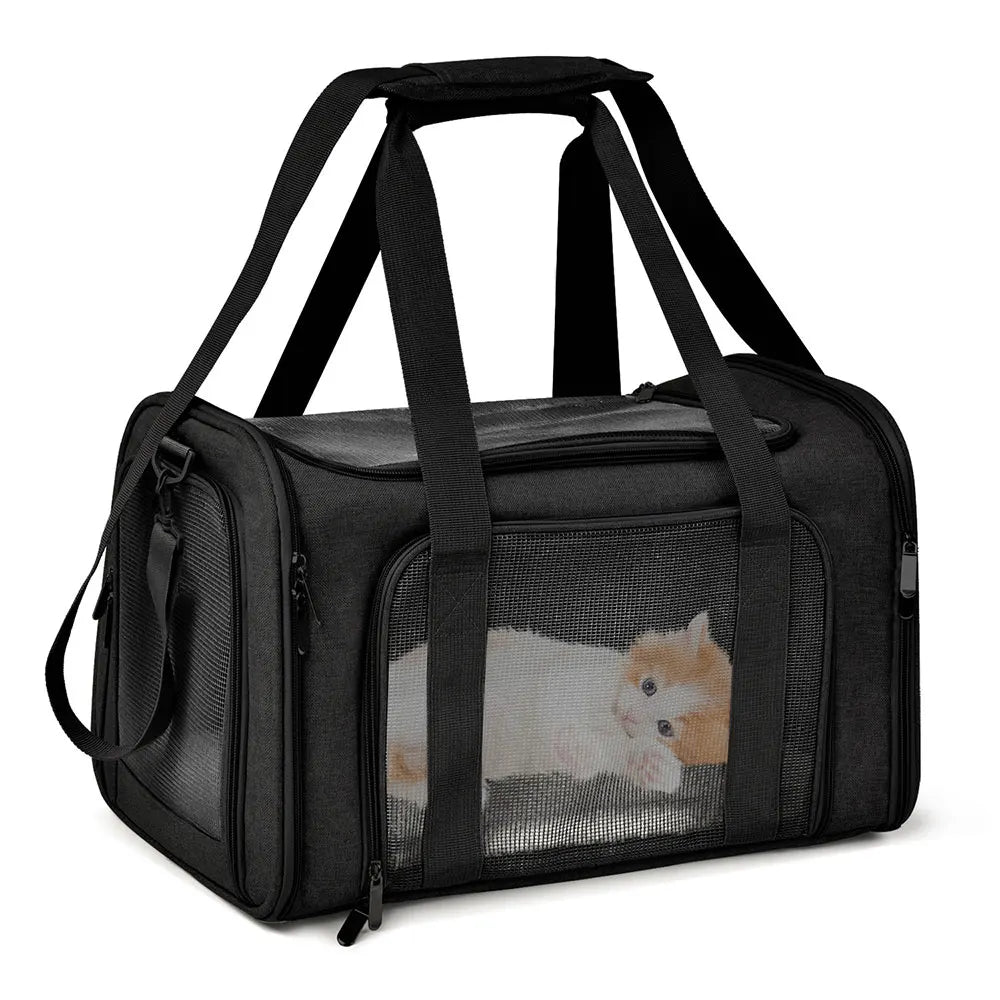 Soft Pet Carrier Bag for Dogs and Cats - Travel in Style and Comfort! side backpack
