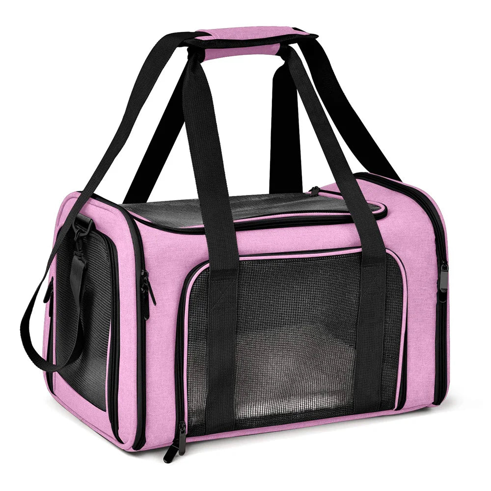 Soft Pet Carrier Bag for Dogs and Cats - Travel in Style and Comfort! side backpack