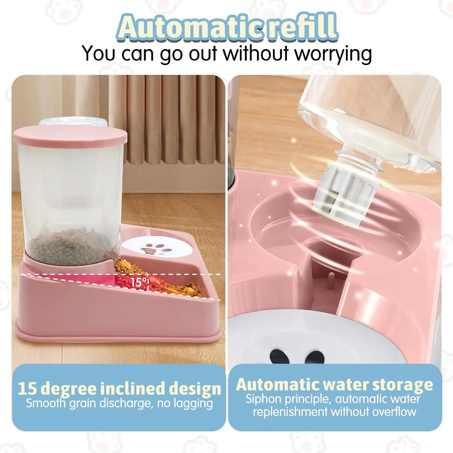 Sistema Automatico 2-in-1 per Cibo e Acqua: Pratico e Innovativo per il Tuo Gatto! 💧