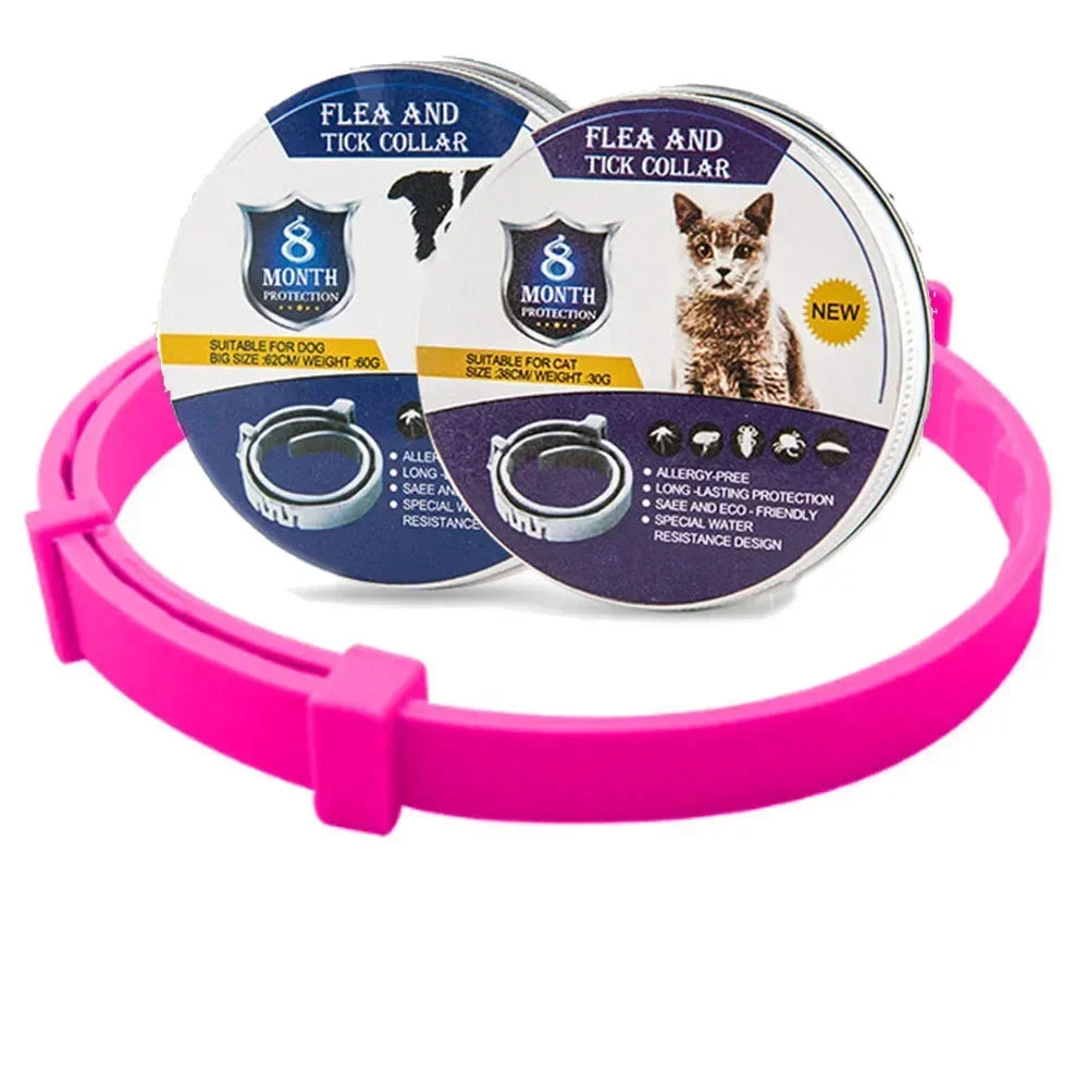 Collare Protettivo Anti-Pulci, Zecche e zanzare: 8 Mesi di Difesa per il Tuo Pet! 🐶🐱✨