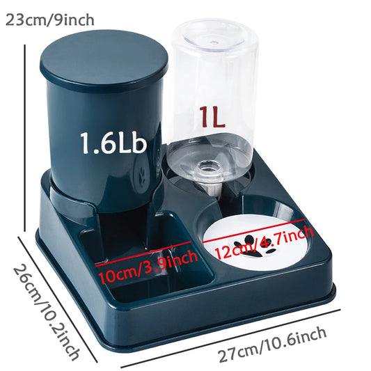Sistema Automatico 2-in-1 per Cibo e Acqua: Pratico e Innovativo per il Tuo Gatto! π§