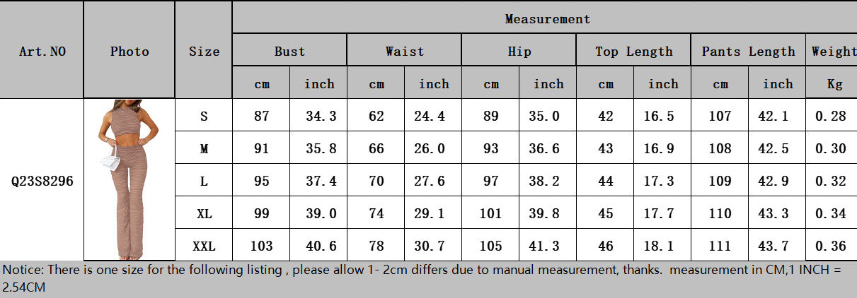 Top Corto + Pantaloni a Righe Trasparenti