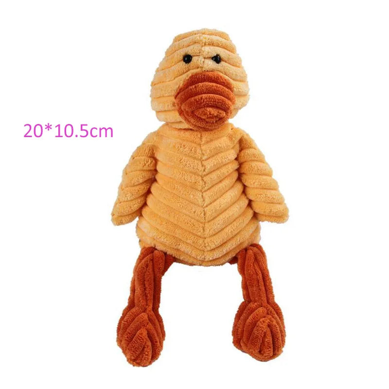 Giocattolo da masticare per cani in peluche, resistente all'usura e con squeak
