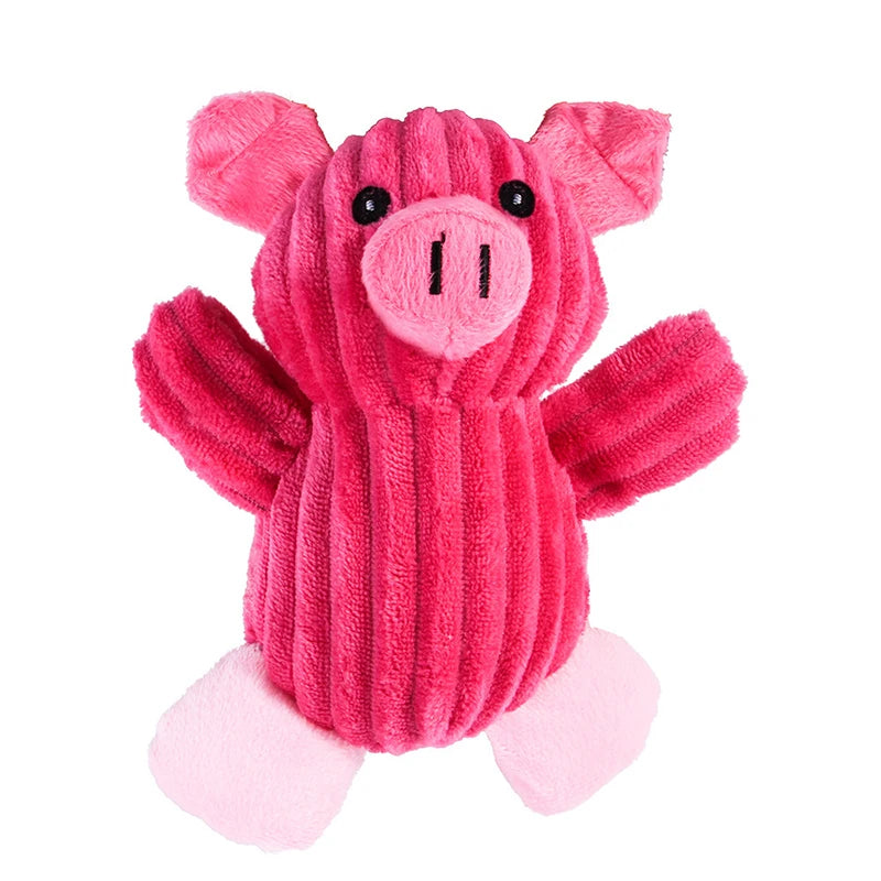 Giocattolo da masticare per cani in peluche, resistente all'usura e con squeak