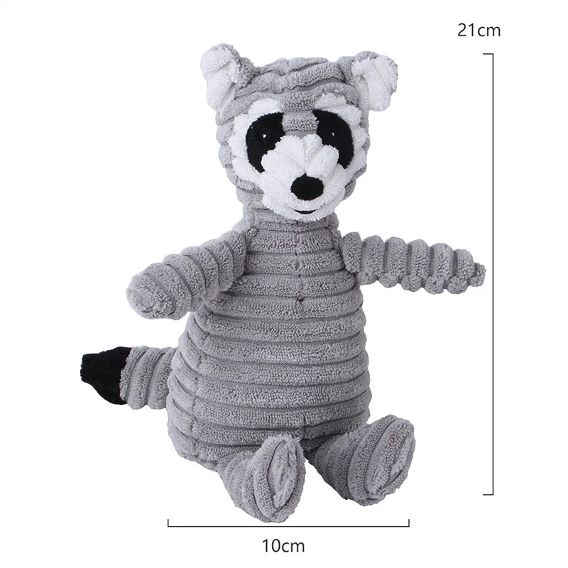Giocattolo da masticare per cani in peluche, resistente all'usura e con squeak