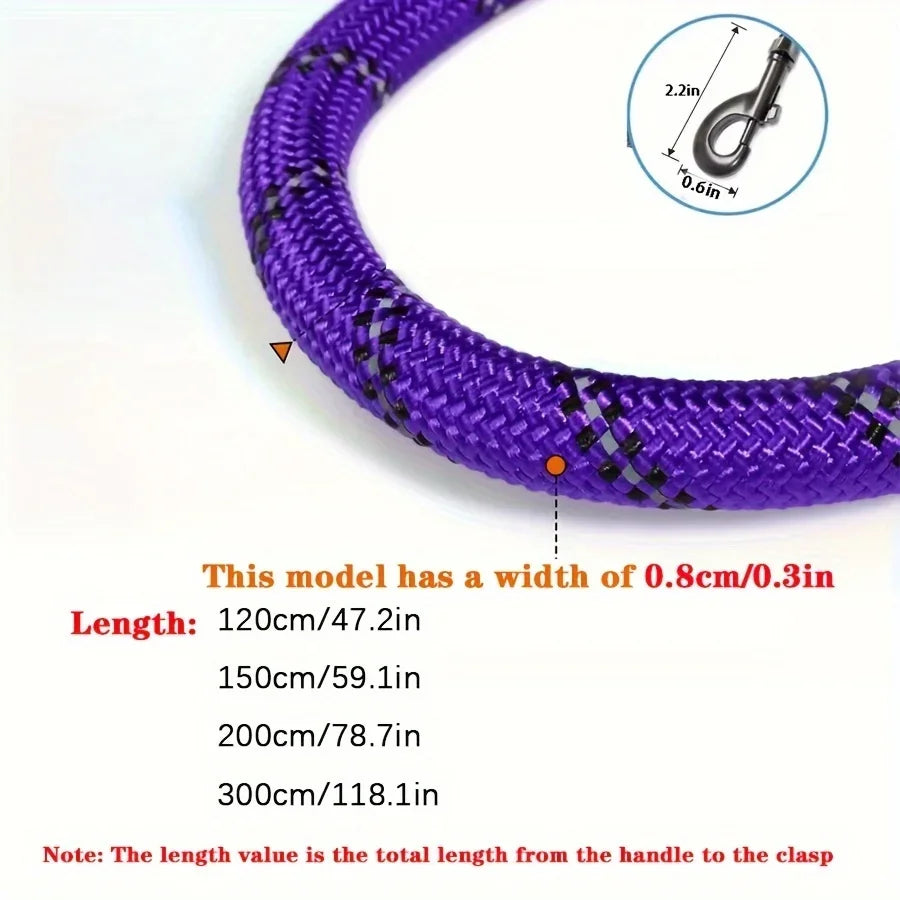 Reflective Dog Leash with Comfortable Padded Handle - High Strength Double Pull Rope for Strong Dogs