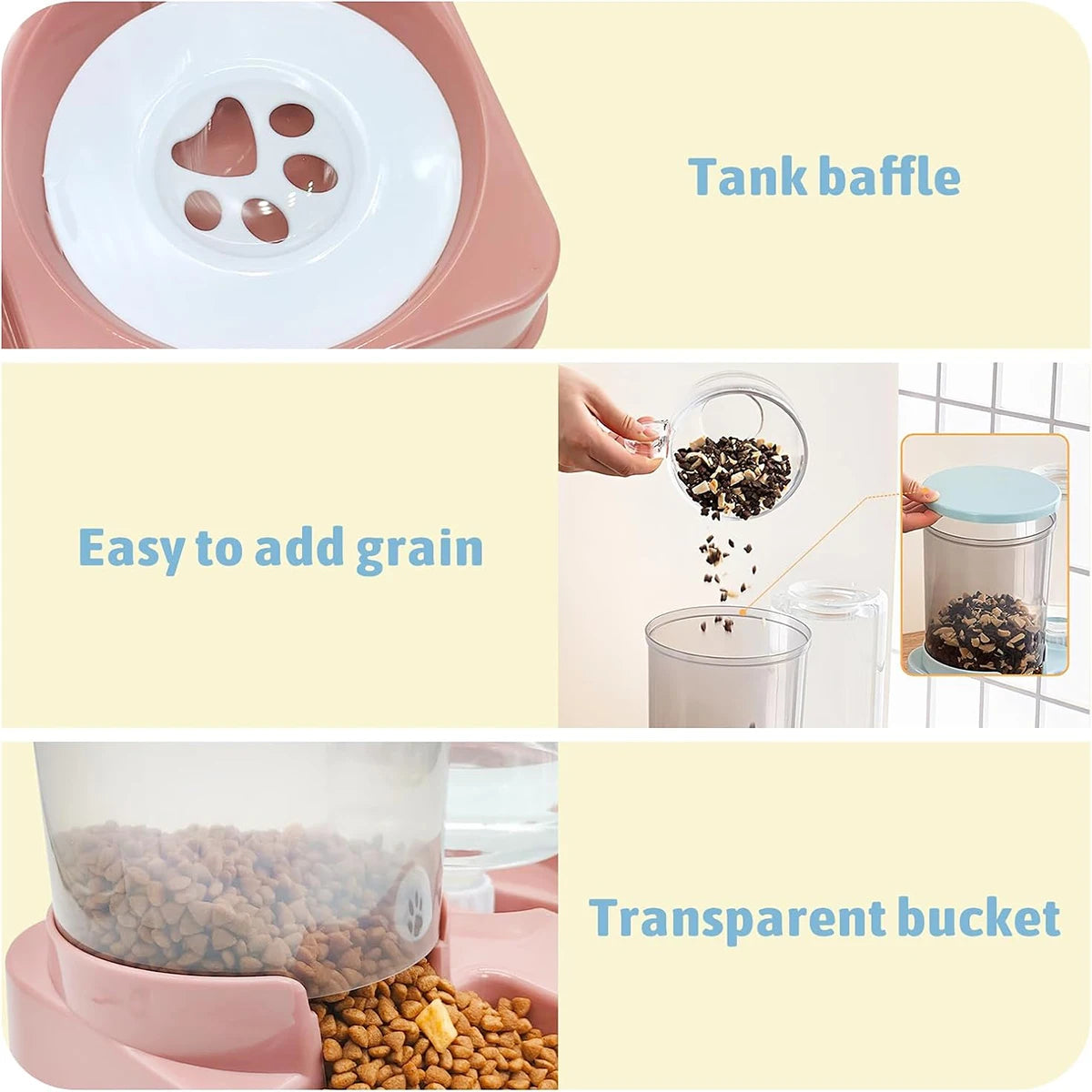 Sistema Automatico 2-in-1 per Cibo e Acqua: Pratico e Innovativo per il Tuo Gatto! 💧
