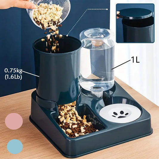 Sistema Automatico 2-in-1 per Cibo e Acqua: Pratico e Innovativo per il Tuo Gatto! 💧