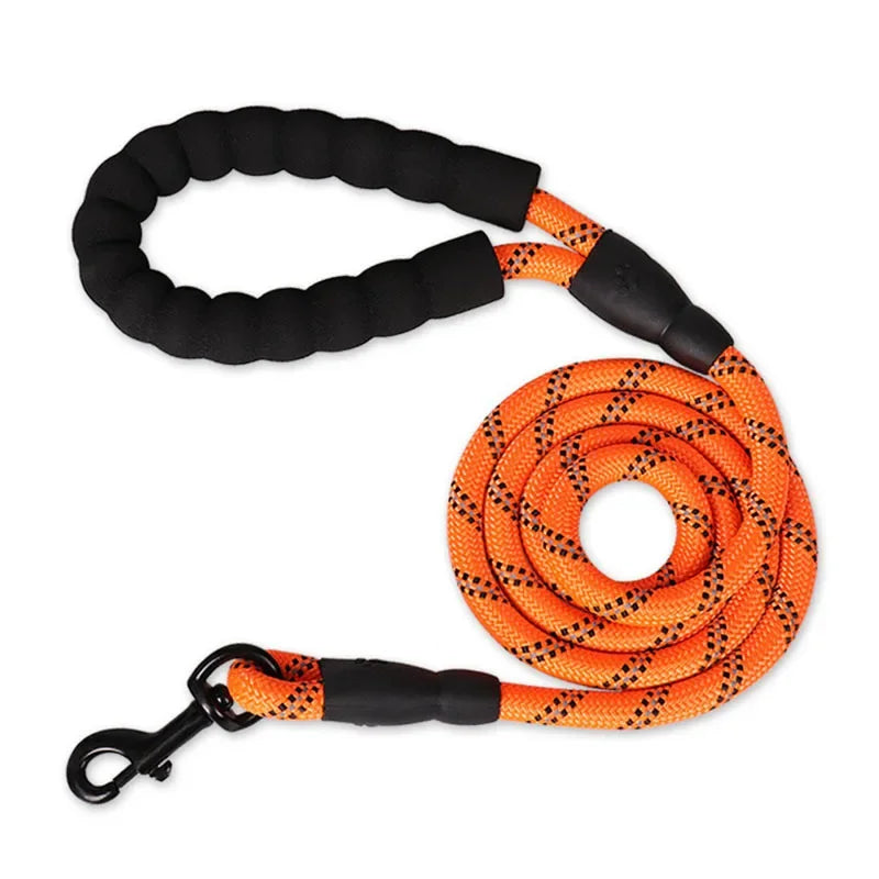 Reflective Dog Leash with Comfortable Padded Handle - High Strength Double Pull Rope for Strong Dogs