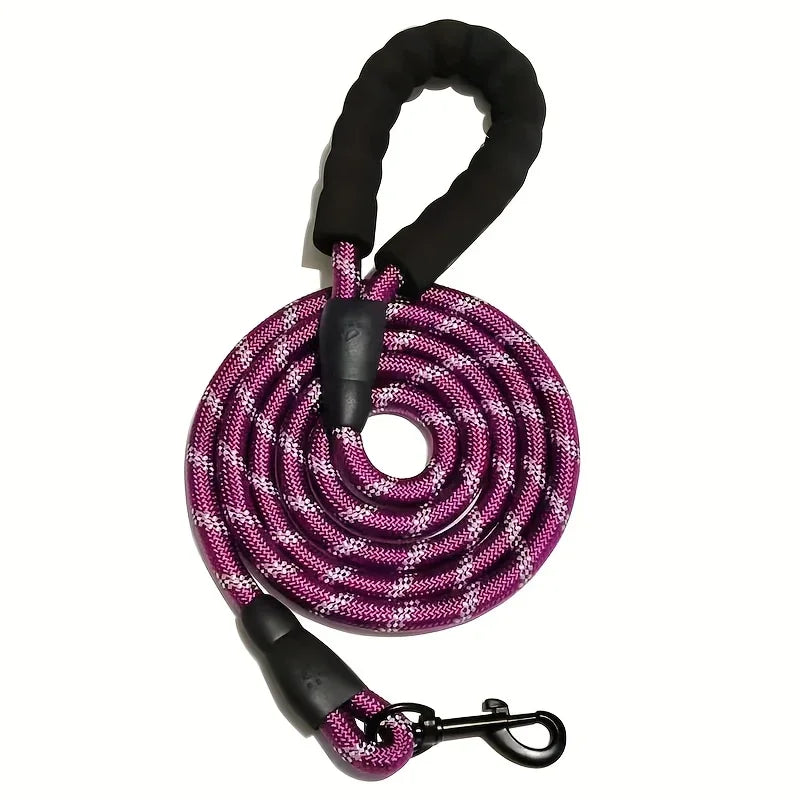 Reflective Dog Leash with Comfortable Padded Handle - High Strength Double Pull Rope for Strong Dogs