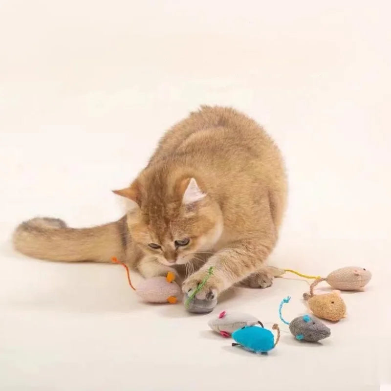 Cat Toys 3 Plush Mice Simulation Mouse for Cats