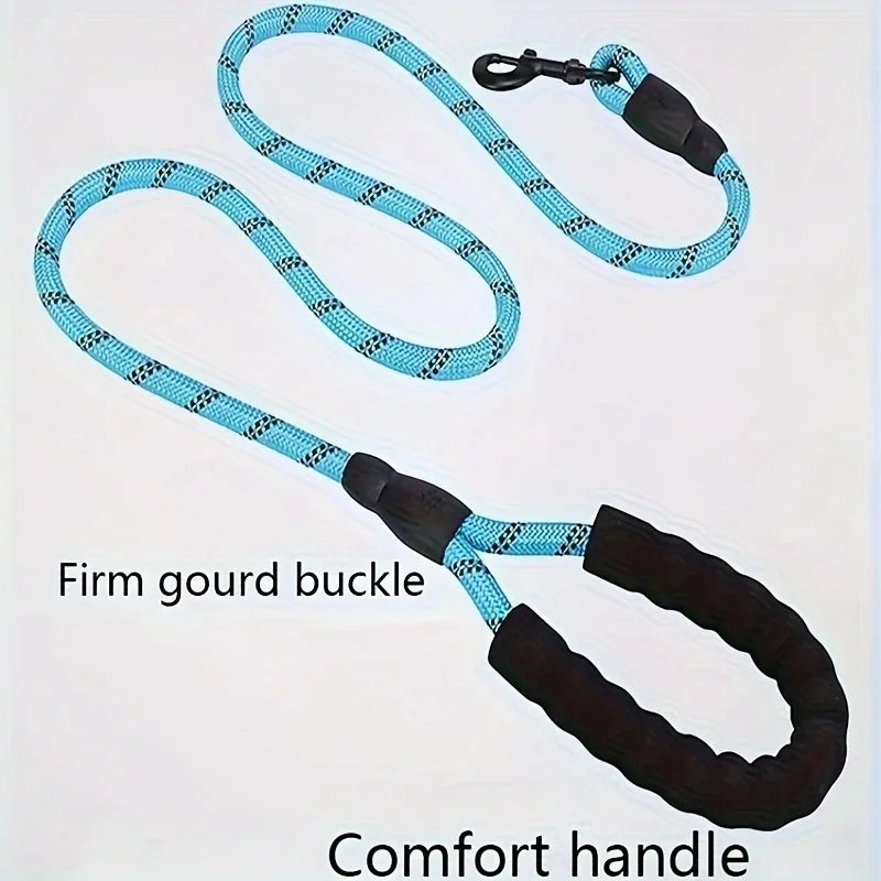 Reflective Dog Leash with Comfortable Padded Handle - High Strength Double Pull Rope for Strong Dogs
