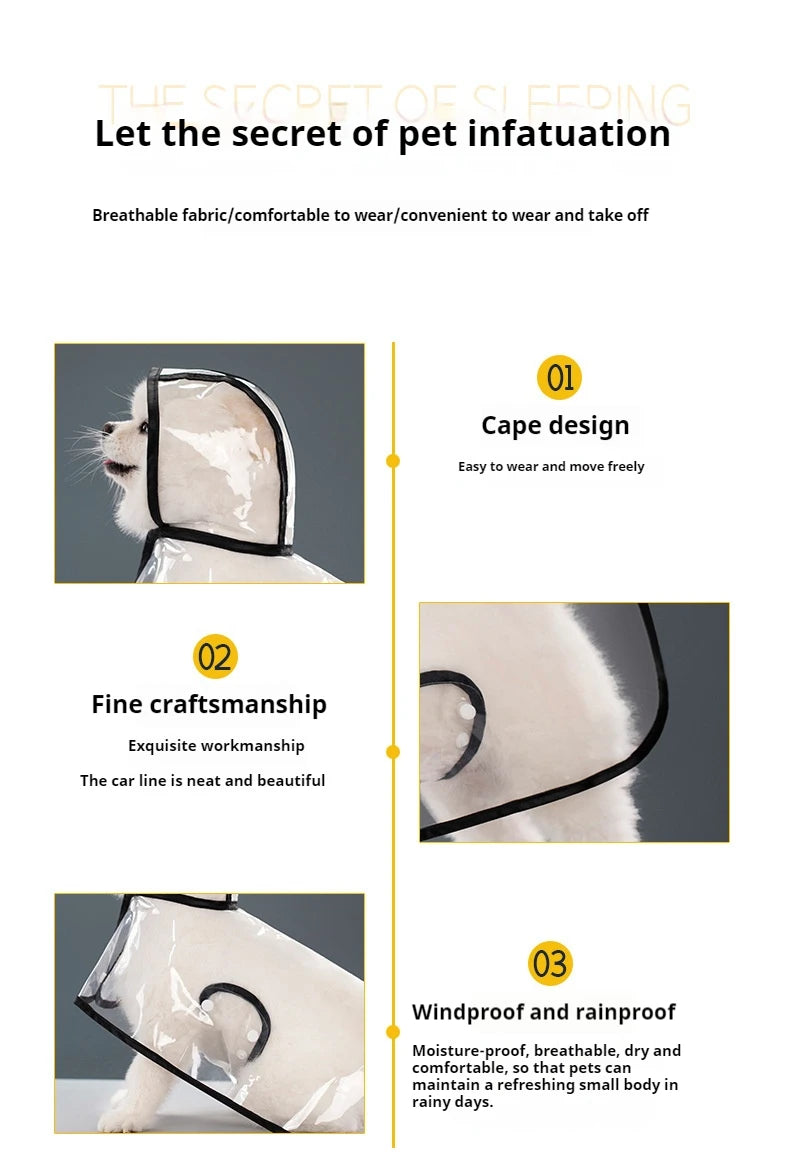 Impermeabile Antivento Trasparente per animali 🐶☔