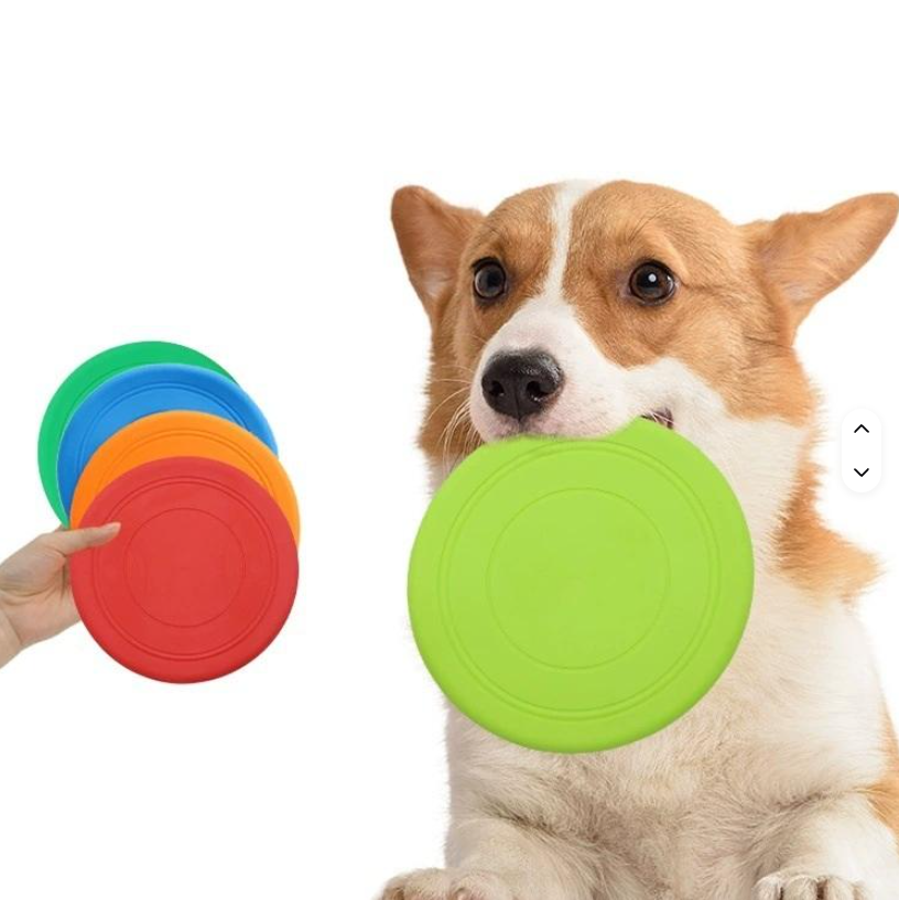 Frisbee per Cani Gomma Morbida 17,8 cm Giocattolo Resistente immagine
